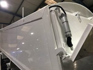 white hydraulic door